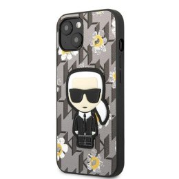 Karl Lagerfeld Iconic Karl Flower - Case for iPhone 13 Mini (Grey)