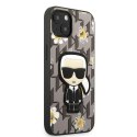 Karl Lagerfeld Iconic Karl Flower - Case for iPhone 13 Mini (Grey)