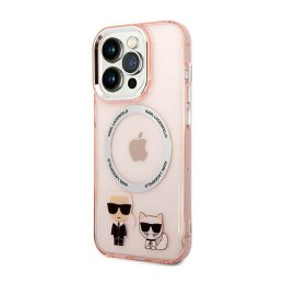 Karl Lagerfeld Karl&Choupette Aluminium MagSafe - Case for iPhone 14 Pro (Pink)