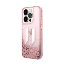 Karl Lagerfeld Liquid Glitter Big Logo Case - Case for iPhone 14 Pro (Pink)