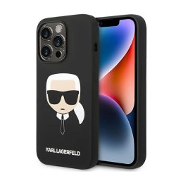 Karl Lagerfeld Silicone Ikonik Karls Head - Case fori iPhone 14 Pro Max (Black)