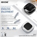 WEKOME VB09 Cyerin Series - Bluetooth wireless headphones V5.3 TWS with charging case (White)