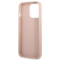 Guess Saffiano Double Card Triangle - Cover for iPhone 13 Pro Max (Pink)