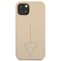 Guess Saffiano Triangle Logo Case - Case for iPhone 14 Plus (Beige)