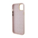 Guess Silicone Logo Strass 4G - iPhone 15 Case (pink)
