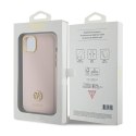 Guess Silicone Logo Strass 4G - iPhone 15 Case (pink)