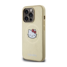 Hello Kitty Leather Kitty Head MagSafe - Case for iPhone 15 Pro (Gold)