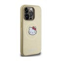 Hello Kitty Leather Kitty Head MagSafe - Case for iPhone 15 Pro (Gold)