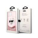 Karl Lagerfeld Liquid Glitter NFT Choupette Head - Case for iPhone 14 Plus (Pink)