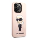 Karl Lagerfeld Silicone NFT Ikonik MagSafe - Case for iPhone 14 Pro (Pink)