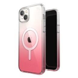 Speck Presidio Perfect-Clear + Ombre + MagSafe - Case for iPhone 15 Plus / 14 Plus with MICROBAN coating (Clear / Vintage Rose F