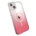 Speck Presidio Perfect-Clear + Ombre + MagSafe - Case for iPhone 15 Plus / 14 Plus with MICROBAN coating (Clear / Vintage Rose F