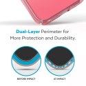 Speck Presidio Perfect-Clear + Ombre + MagSafe - Case for iPhone 15 Plus / 14 Plus with MICROBAN coating (Clear / Vintage Rose F