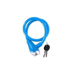 Dunlop - Keyed spiral bike lock (Blue)