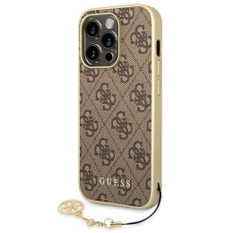 Guess 4G Charms Collection - Case for iPhone 14 Pro Max (Brown)