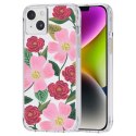 Rifle Paper Clear - Case decorated in gold for iPhone 14 Plus (Rose Garden)