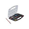 Topwrite - Set of acrylic paints with glitter 12 colours + brush