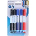 Topwrite - Set of permanent markers 5 pcs. (Black/Blue/Red)