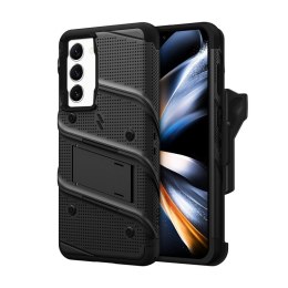 ZIZO BOLT Series - Armoured case for Samsung Galaxy S23+ with 9H glass for screen + holder with stand (Black)