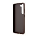 Guess 4G Bottom Stripe Metal Logo Collection - Case for Samsung Galaxy S23+ (Brown)