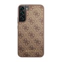 Guess 4G Metal Logo - Case for Samsung Galaxy S23+ (Brown)