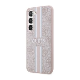 Guess 4G Printed Stripe - Case for Samsung Galaxy S23 (Pink)