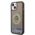 Karl Lagerfeld Liquid Glitter Round RSG Logo Case - Case for iPhone 14 Plus (Black)