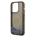 Karl Lagerfeld Liquid Glitter Round RSG Logo Case - Case for iPhone 14 Pro (Black)