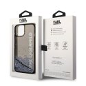 Karl Lagerfeld Liquid Glitter Translucent Elongated Logo Case - Case for iPhone 14 Plus (Black)