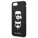 Karl Lagerfeld Saffiano Karl & Choupette Heads - Case for iPhone 8 Plus / 7 Plus (Black)