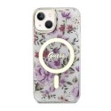 Guess Flower MagSafe - Case for iPhone 14 (Transparent)