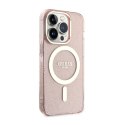 Guess Glitter Gold MagSafe - Case for iPhone 14 Pro Max (Pink)
