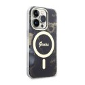 Guess Golden Marble MagSafe - Case for iPhone 14 Pro Max (Black)