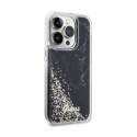 Guess Liquid Glitter Marble - Case for iPhone 14 Pro (Black)