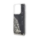 Guess Liquid Glitter Marble - Case for iPhone 14 Pro (Black)