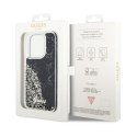 Guess Liquid Glitter Marble - Case for iPhone 14 Pro (Black)