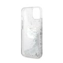 Karl Lagerfeld Liquid Glitter NFT Choupette Head - Case for iPhone 14 Plus (Silver)