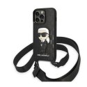 Karl Lagerfeld NFT Monogram Ikonik Patch - Case for iPhone 14 Pro (Black)