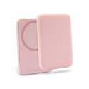 PURO Slim PowerMag Power Bank - Power Bank Inductive 4000 mAh MagSafe (Dusty Pink)