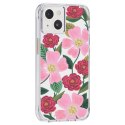 Rifle Paper Clear - Case decorated in gold for iPhone 14 / iPhone 13 (Rose Garden)