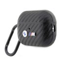 BMW Carbon Double Metal Logo - Case for Apple AirPods Pro 2 (Black)