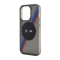 BMW Tricolor Stripes MagSafe - Case for iPhone 14 Pro Max (Grey)