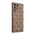 Guess 4G Metal Logo - Case for Samsung Galaxy S23 Ultra (Brown)