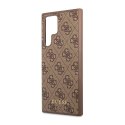 Guess 4G Metal Logo - Case for Samsung Galaxy S23 Ultra (Brown)