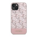 Guess GCube Stripes MagSafe - Case for iPhone 14 Plus (Pink)