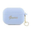 Guess Silicone Heart Charm - Case for Apple AirPods Pro 2 (Blue)