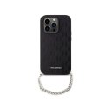 Karl Lagerfeld Saffiano Monogram Chain - Case for iPhone 14 Pro Max (Black)