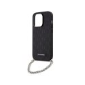 Karl Lagerfeld Saffiano Monogram Chain - Case for iPhone 14 Pro Max (Black)