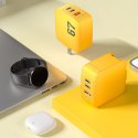 WEKOME WP-U141 Tint Series - Power charger 2x USB-C & USB-A Super Fast Charge GaN 67W (Yellow)
