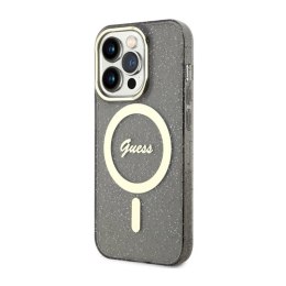 Guess Glitter Gold MagSafe - Case for iPhone 14 Pro (Black)